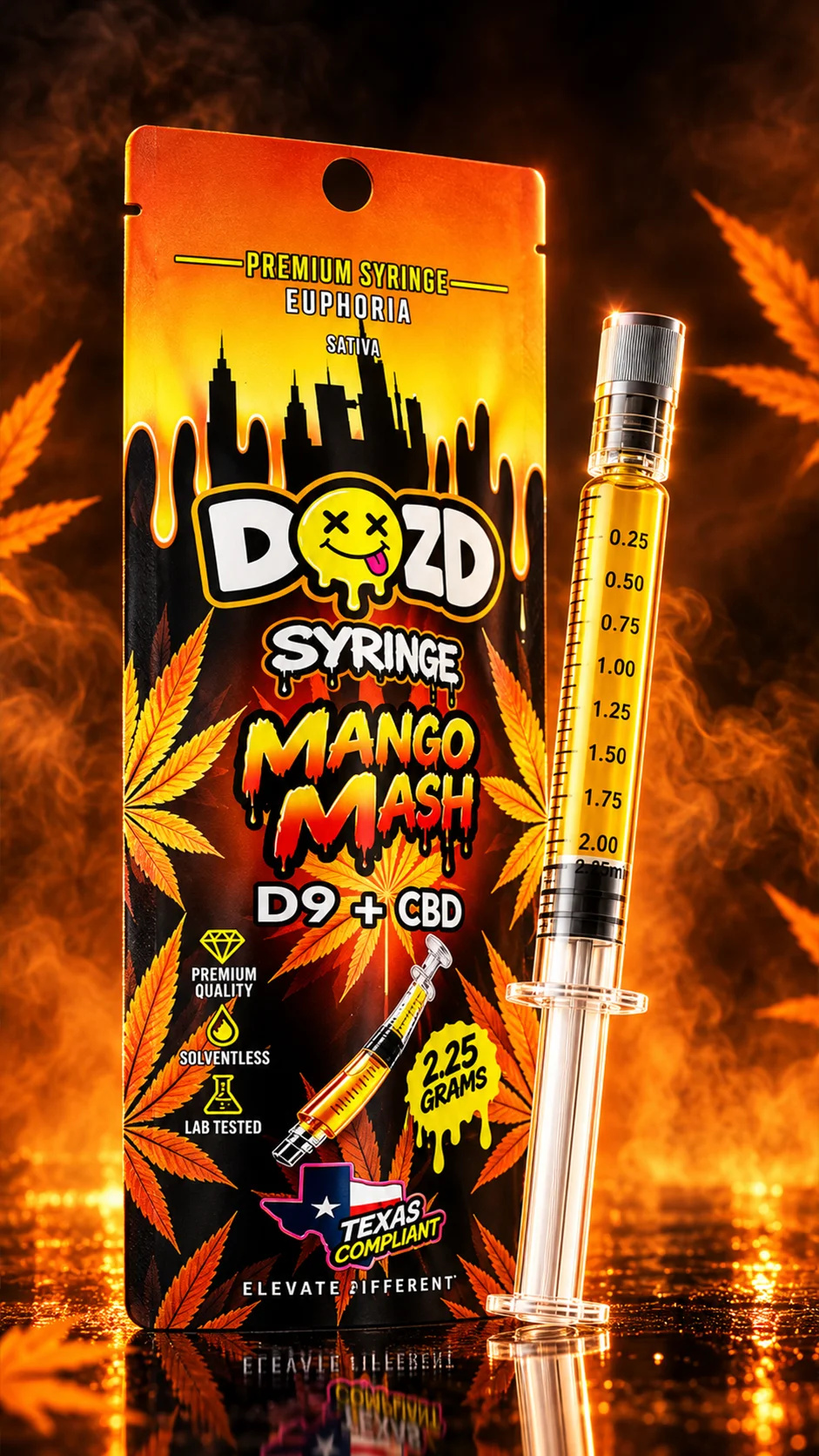 Mango Mash Syringe Display